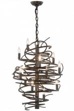 Meyda Black 153834 - 20"W Cyclone 13 LT Chandelier