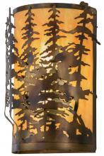 Meyda Black 153841 - 14"W Tall Pines Wall Sconce