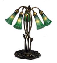 Meyda Black 15386 - 17" High Green Pond Lily 5 LT Accent Lamp