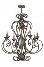 Meyda Black 153862 - 36" Wide Fernando 8 Light Chandelier