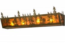 Meyda Black 153968 - 30"W Tall Pines Vanity Light