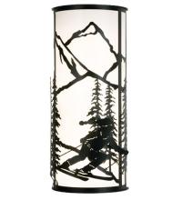 Meyda Black 15427 - 13"W Alpine Wall Sconce