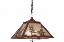 Meyda Black 154496 - 16" Square Tall Pines Pendant