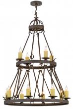 Meyda Black 154642 - 36"W Lakeshore 12 LT Two Tier Chandelier