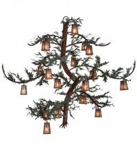 Meyda Black 154790 - 91"W Pine Branch Valley View 18 LT Chandelier