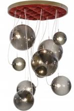 Meyda Black 154828 - 40"W Bola Plush 9 LT Cascading Pendant