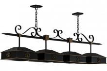 Meyda Black 155075 - 78"L Stefano 4 LT Island Pendant