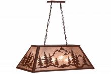 Meyda Black 155300 - 33" Long Mountain Range Gros Ventre WY Oblong Pendant