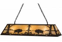 Meyda Black 155766 - 60" Long Buffalo at Lake Oblong Pendant