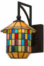 Meyda Black 155874 - 8"W Meyer Lantern Wall Sconce