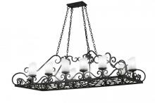 Meyda Black 156111 - 66"L Carlotta 12 LT Oblong Chandelier