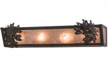 Meyda Black 156119 - 24"W Oak Leaf & Acorn Vanity Light