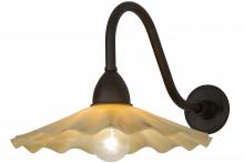 Meyda Black 156152 - 16"W Metro Galatia Scalloped Beige Wall Sconce