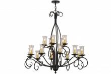 Meyda Black 156193 - 48"W Sienna 15 LT Two Tier Chandelier