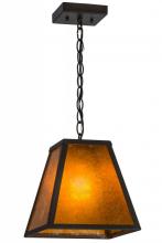 Meyda Black 156357 - 10"Sq Mission Prime Pendant