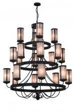 Meyda Black 156557 - 60"W Nehring 20 LT Three Tier Chandelier