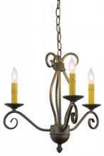 Meyda Black 156774 - 18" Wide Sienna 3 Light Chandelier