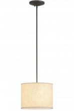 Meyda Black 156829 - 14"W Cilindro Beige Textrene Pendant