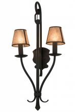 Meyda Black 156881 - 20"W Nehring 2 LT Wall Sconce