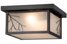 Meyda Black 157051 - 12"Sq Hyde Park Branches Flushmount