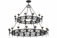 Meyda Black 157277 - 84"W Majella 28 LT Two Tier Chandelier