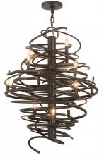 Meyda Black 157562 - 28" Wide Cyclone 12 Light Chandelier