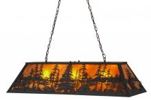 Meyda Black 157852 - 48"L Tall Pines Oblong Pendant