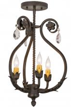 Meyda Black 157893 - 12" Wide Antonia 3 Light Chandelier