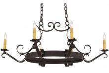 Meyda Black 157894 - 38"L Handforged 6 LT Oval Chandelier