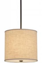 Meyda Black 158218 - 12"W Cilindro Beige Textrene Pendant