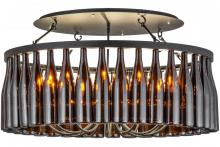 Meyda Black 158309 - 38"W Tuscan Vineyard Estate 36 Wine Bottle Chandelier