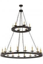 Meyda Black 158584 - 61" Wide Loxley 24 Light Two Tier Chandelier