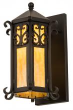 Meyda Black 159254 - 9"W Caprice Lantern Wall Sconce