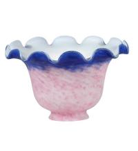 Meyda Black 15969 - 7"W Fluted Bell Pink and Blue Shade