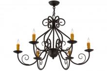 Meyda Black 160446 - 36" Wide Jenna 6 Light Chandelier