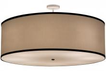 Meyda Black 160458 - 48" Wide Cilindro Beige Textrene Pendant