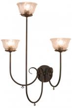 Meyda Black 160555 - 28" Wide Perennial 3 Light Wall Sconce