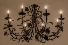 Meyda Black 161106 - 42" Wide Pinecone 8 Light Chandelier