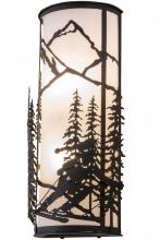 Meyda Black 161246 - 9"W Alpine Right Wall Sconce