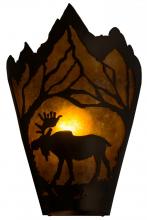 Meyda Black 161606 - 8.5" Wide Moose at Dawn Left Wall Sconce