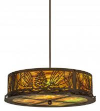 Meyda Black 162106 - 22"W Mountain Pine Inverted Pendant