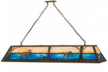 Meyda Black 162207 - 72"L Moose at Lake Oblong Pendant