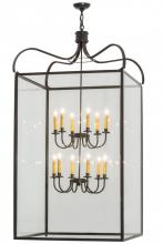 Meyda Black 162296 - 30"Sq Rennes 12 LT Pendant