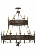 Meyda Black 162417 - 69"W Calandra 18 LT Two Tier Chandelier