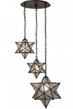 Meyda Black 162799 - 26" Wide Moravian Star 3 LT Cascading Pendant