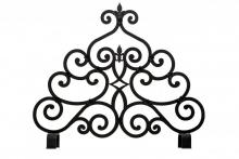 Meyda Black 162817 - 36" Wide X 32" High Fleur-de-lis Fireplace Screen