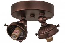 Meyda Black 162993 - 5"W Mahogany Bronze 2 LT Flushmount Hardware