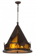 Meyda Black 163123 - 24" Wide Teepee with Running Horses Pendant