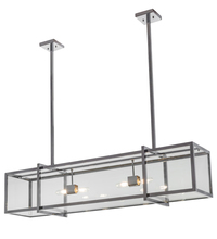 Meyda Black 163584 - 54" Long Nelson Oblong Pendant