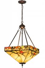 Meyda Black 163669 - 16"Sq Woodland Berries Inverted Pendant